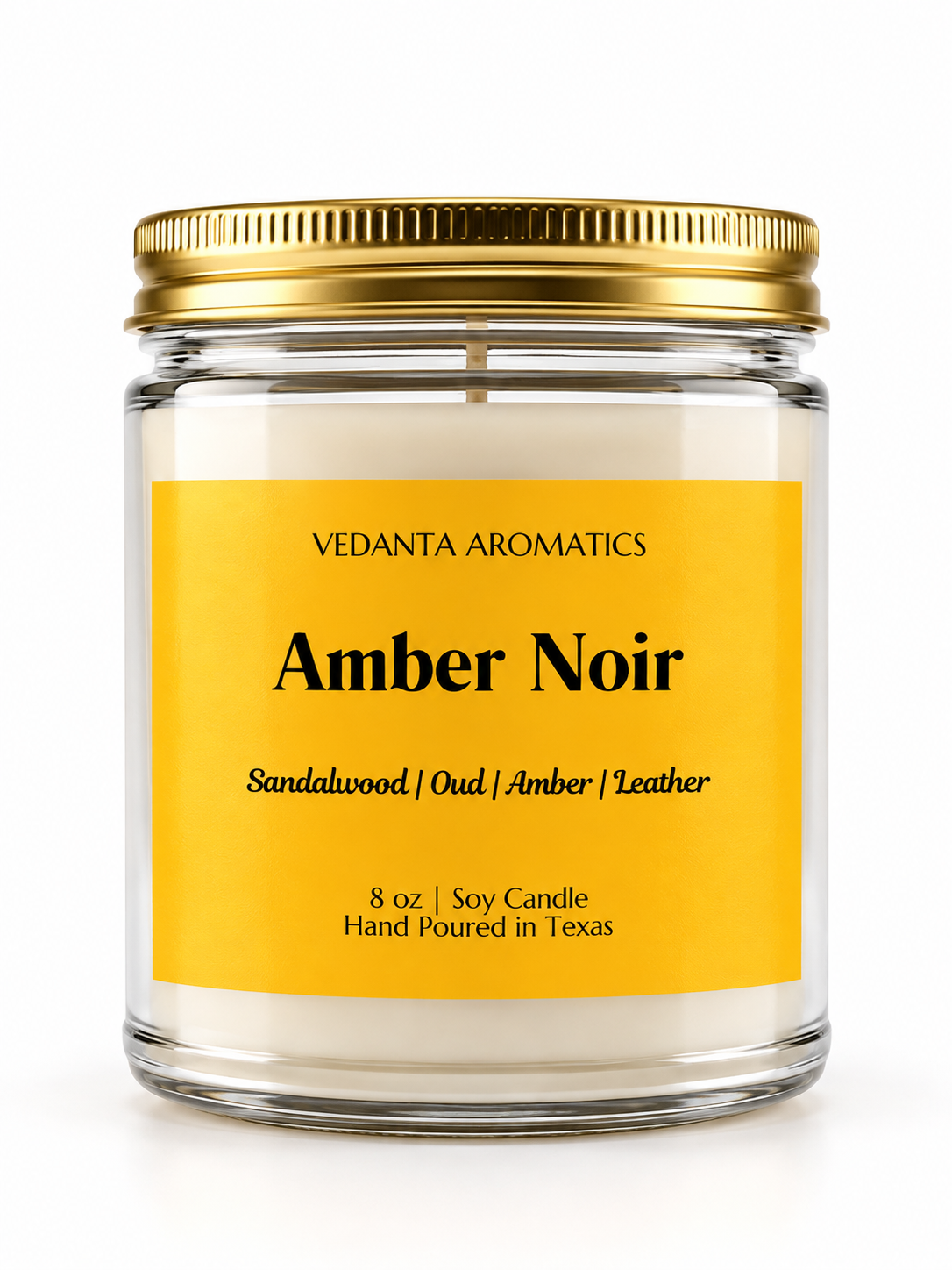 Amber Noir – Sandalwood & Smoky Oud Soy Candle
