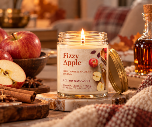 Fizzy Apple - Apple Maple Bourbon Holiday Candle -  4 oz | 8 oz