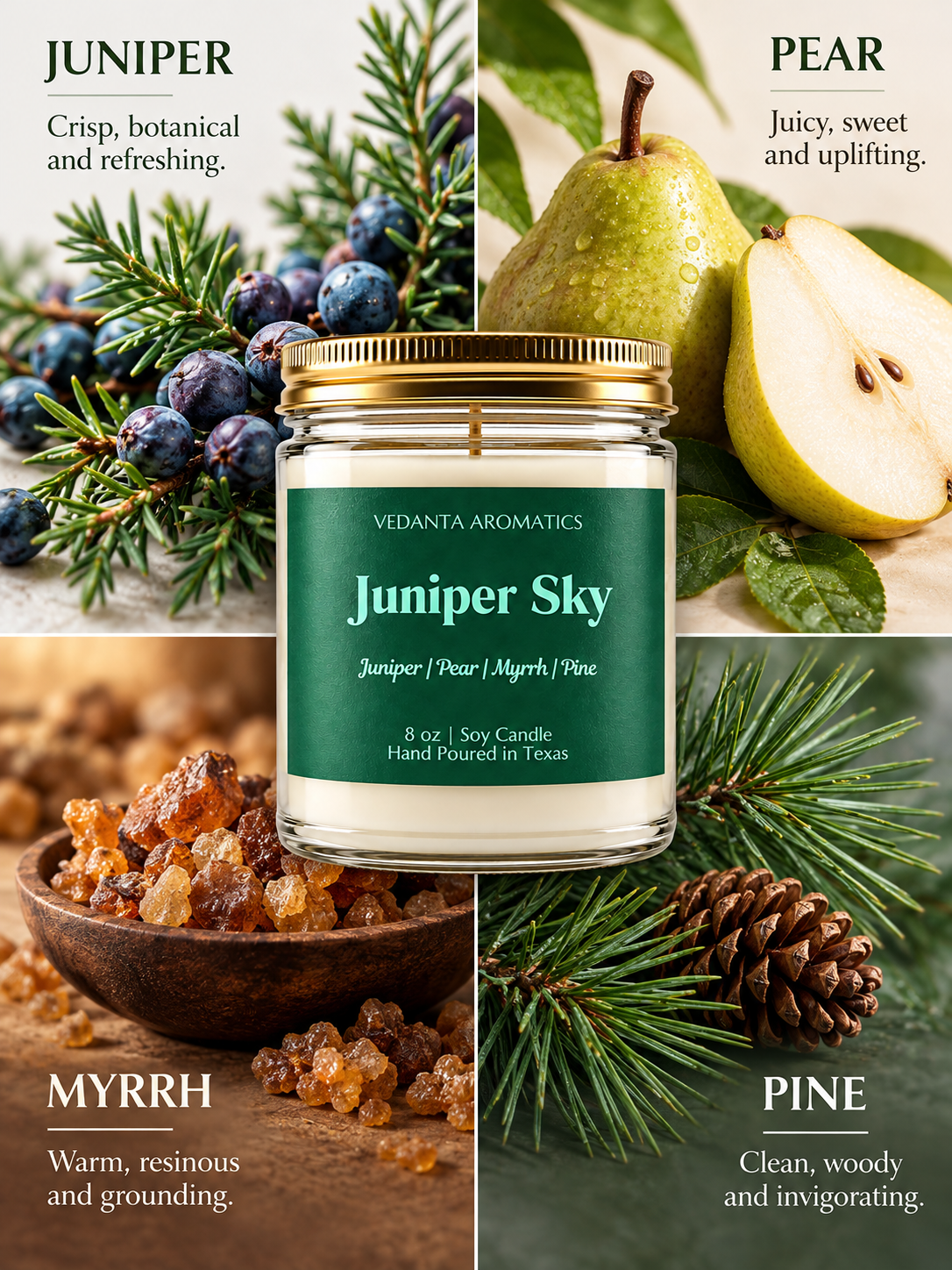 Juniper Sky – Frosted Juniper & Myrrh Soy Candle