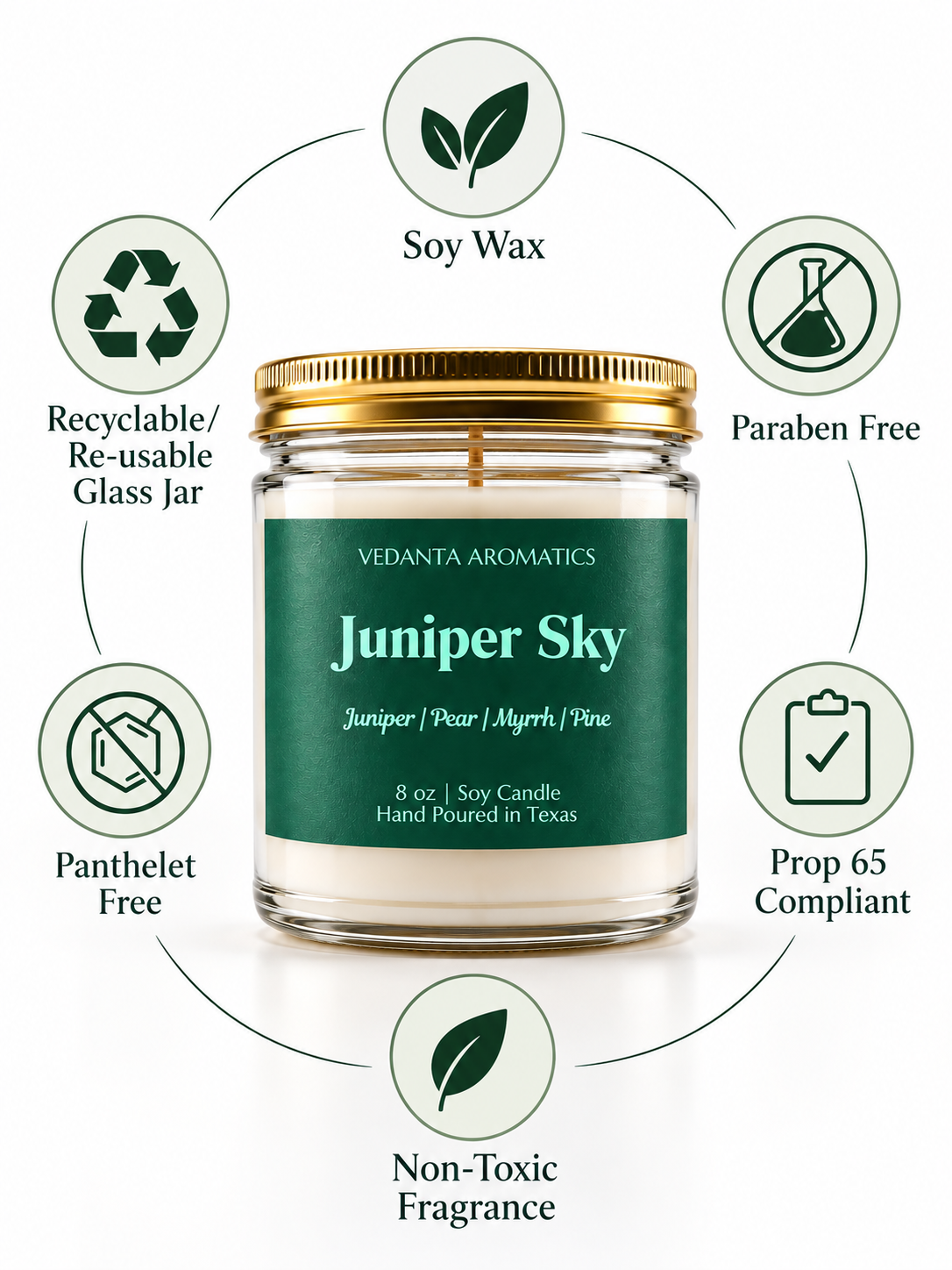 Juniper Sky – Frosted Juniper & Myrrh Soy Candle
