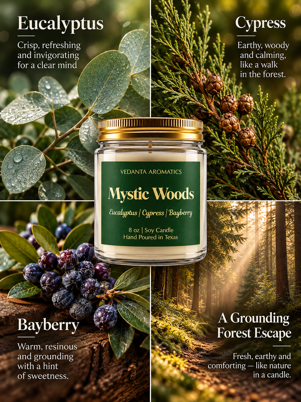 Mystic Woods - Soy Wax Candle 4 oz | 8 oz