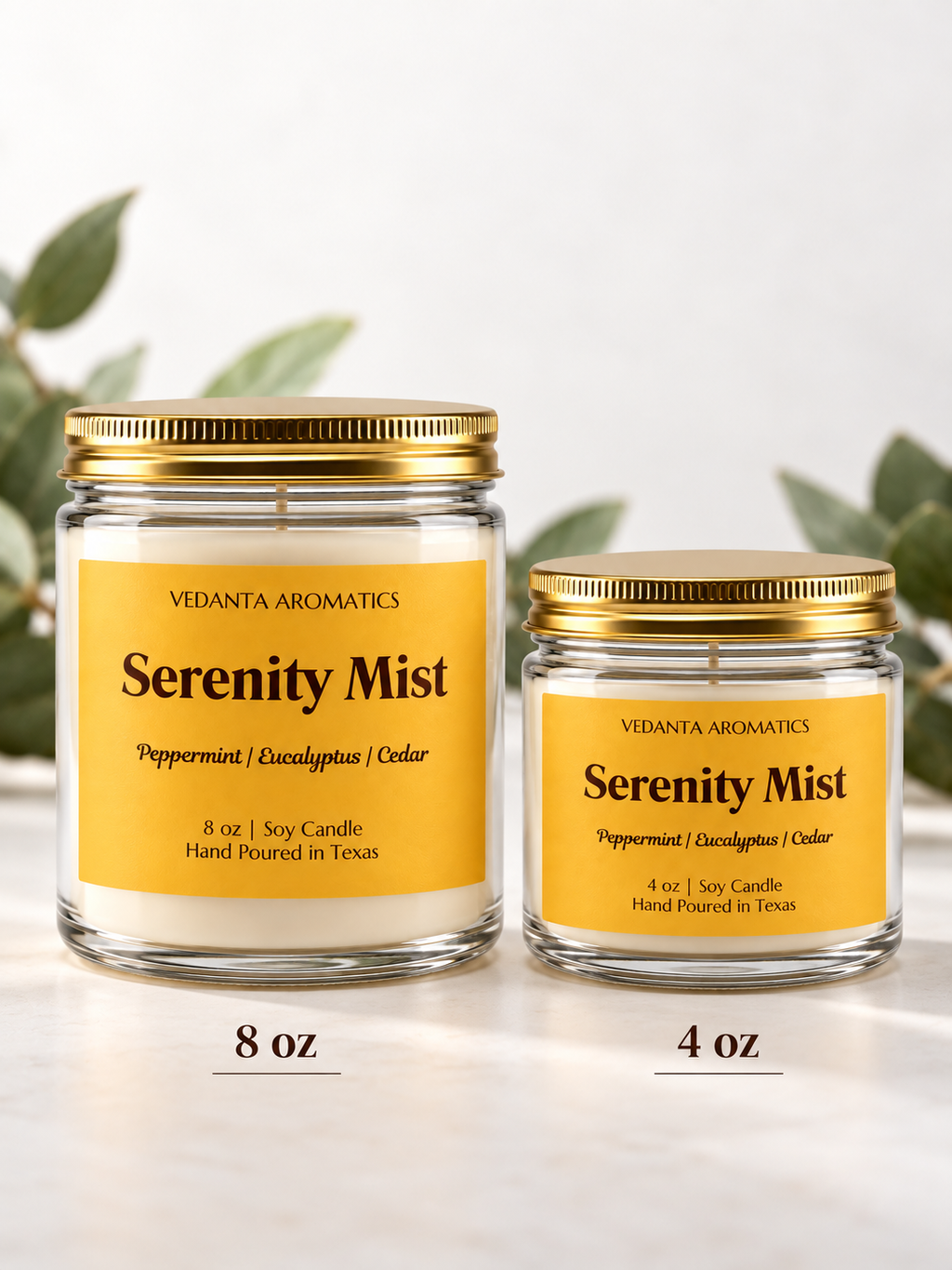 Serenity Mist - Soy Wax Candle 4 oz | 8 oz
