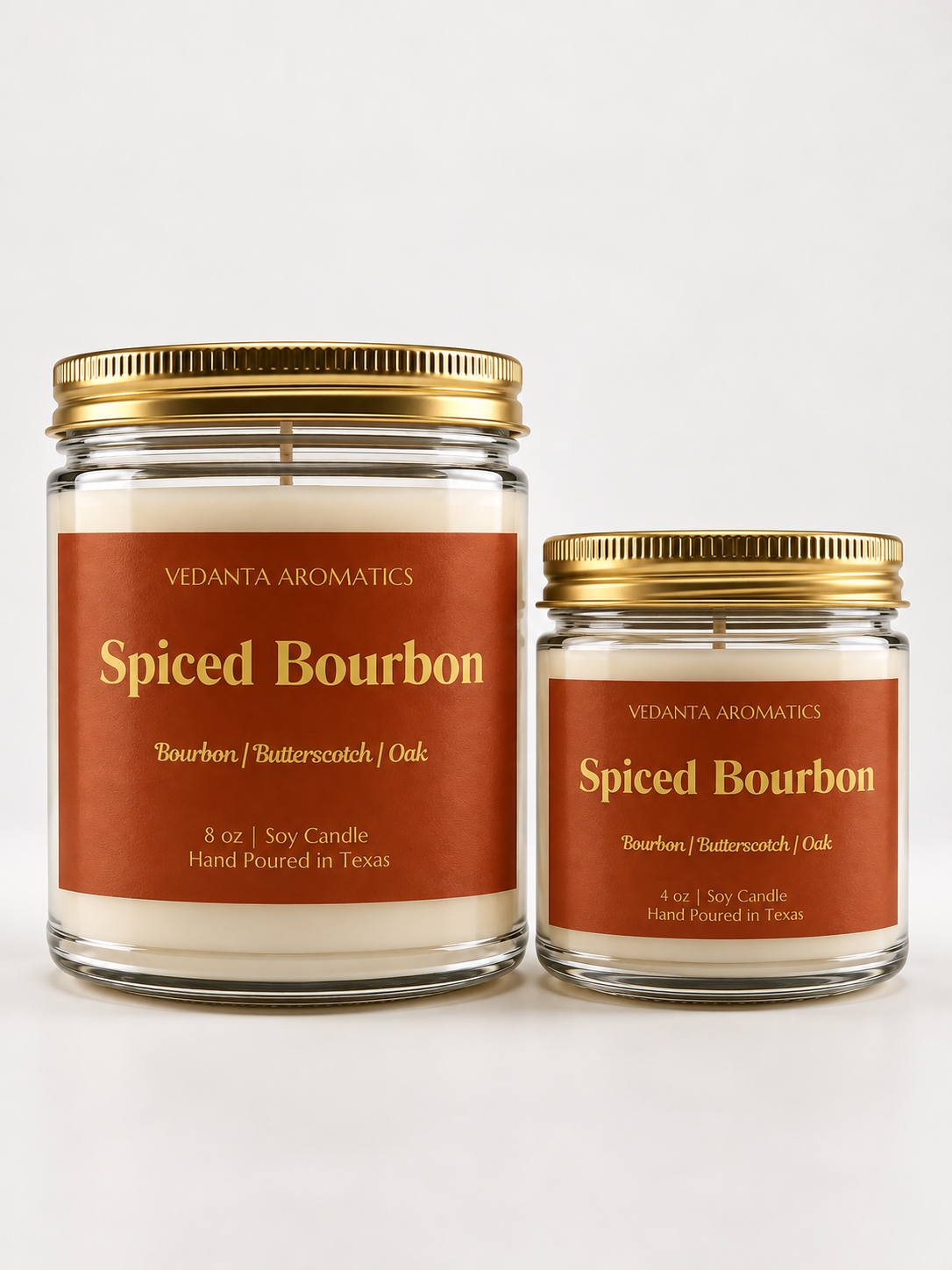Spiced Burbon - Soy Wax Candle 4 oz | 8 oz
