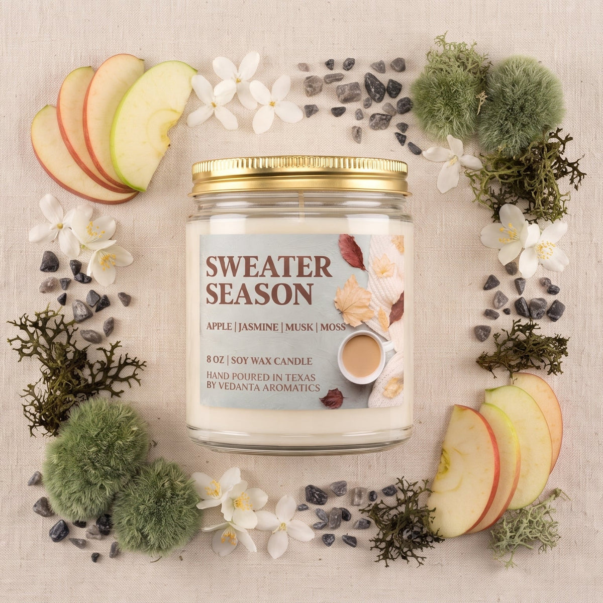 Sweater Season | Fresh Apple, Mint & Musk Soy Candle