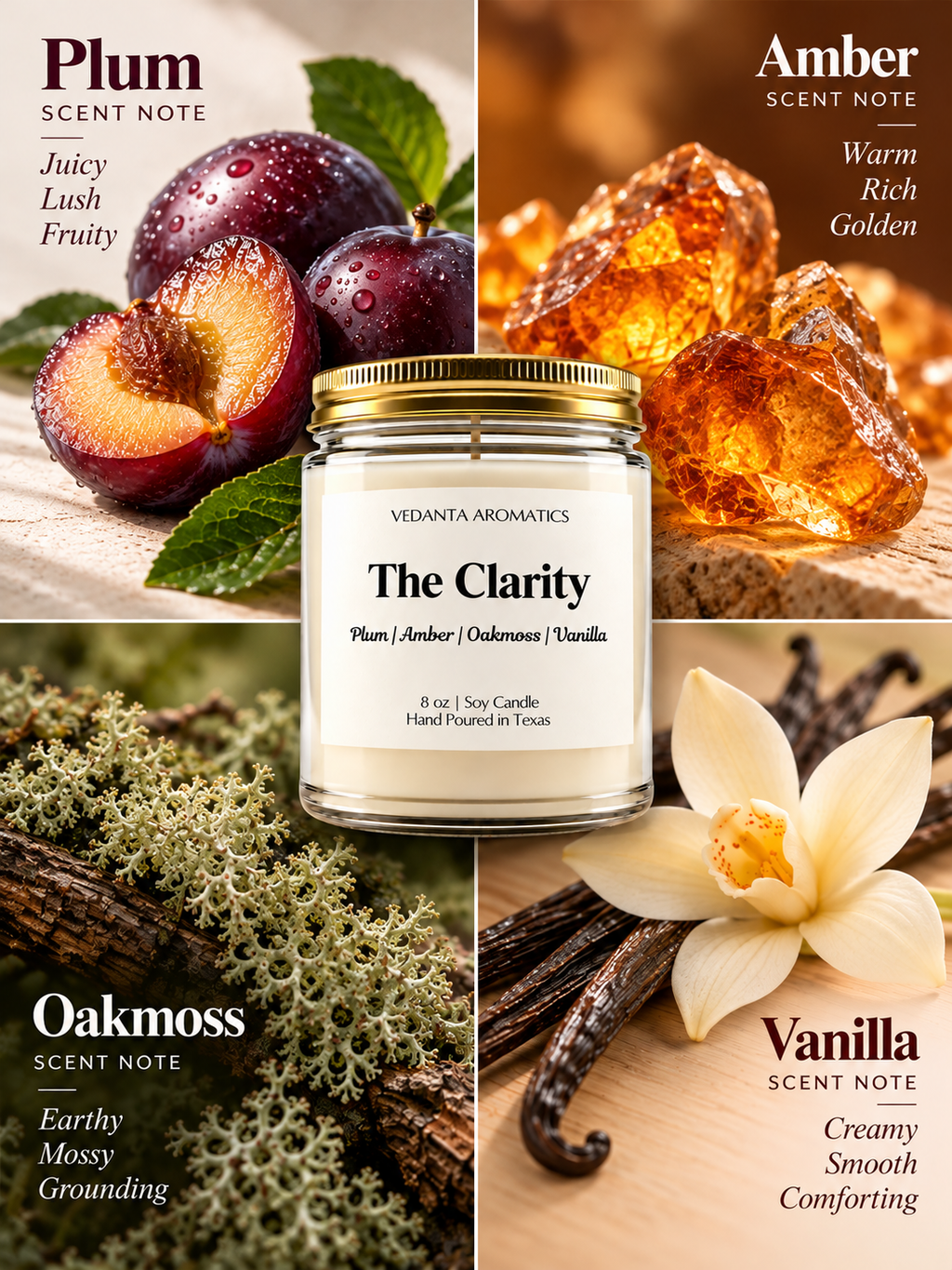 The Clarity - Soy Wax Candle 4 oz | 8 oz
